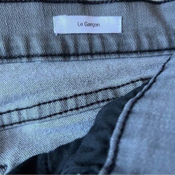 Frame Le Garcon Low to Mid Rise Skinny Jeans Gray Distressed Busted Knee Sz 26 - Picture 11 of 14